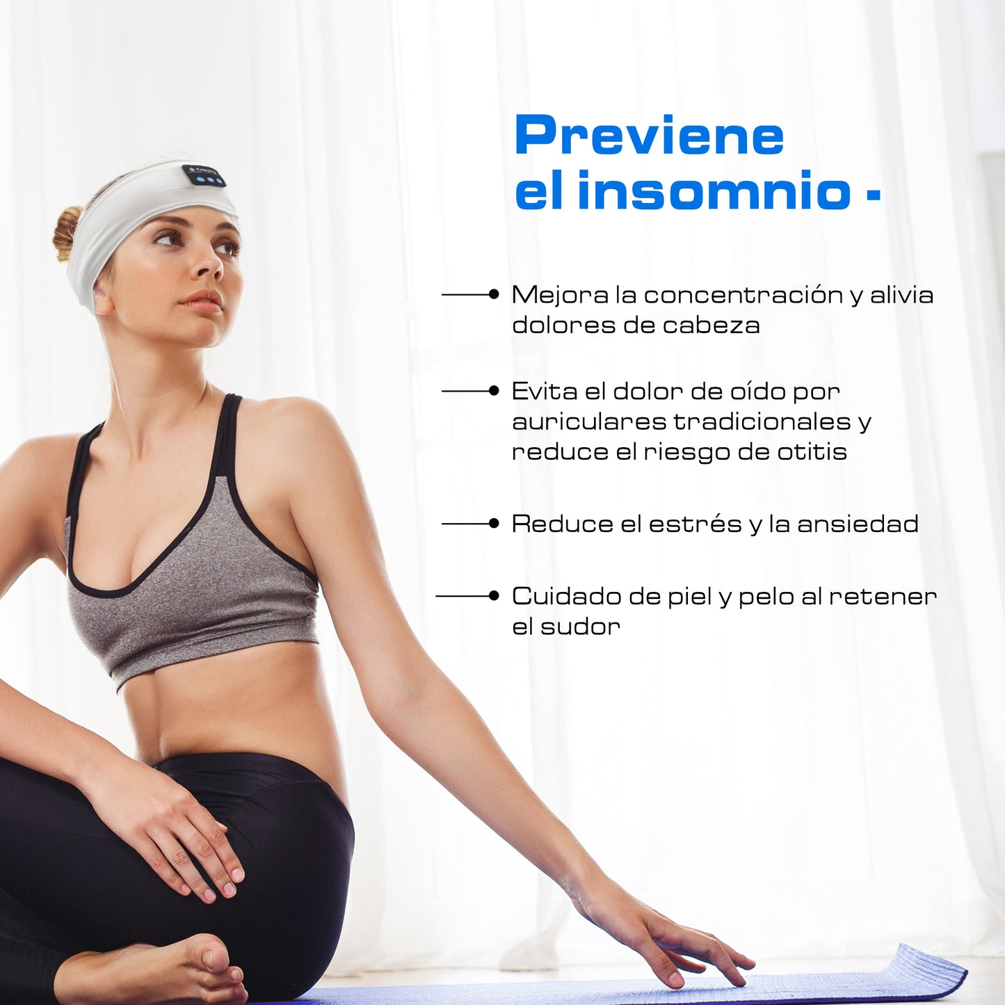 Diadema Bluetooth Deportiva – Música y Confort Sin Auriculares que se Caen