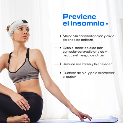 Diadema Bluetooth Deportiva – Música y Confort Sin Auriculares que se Caen