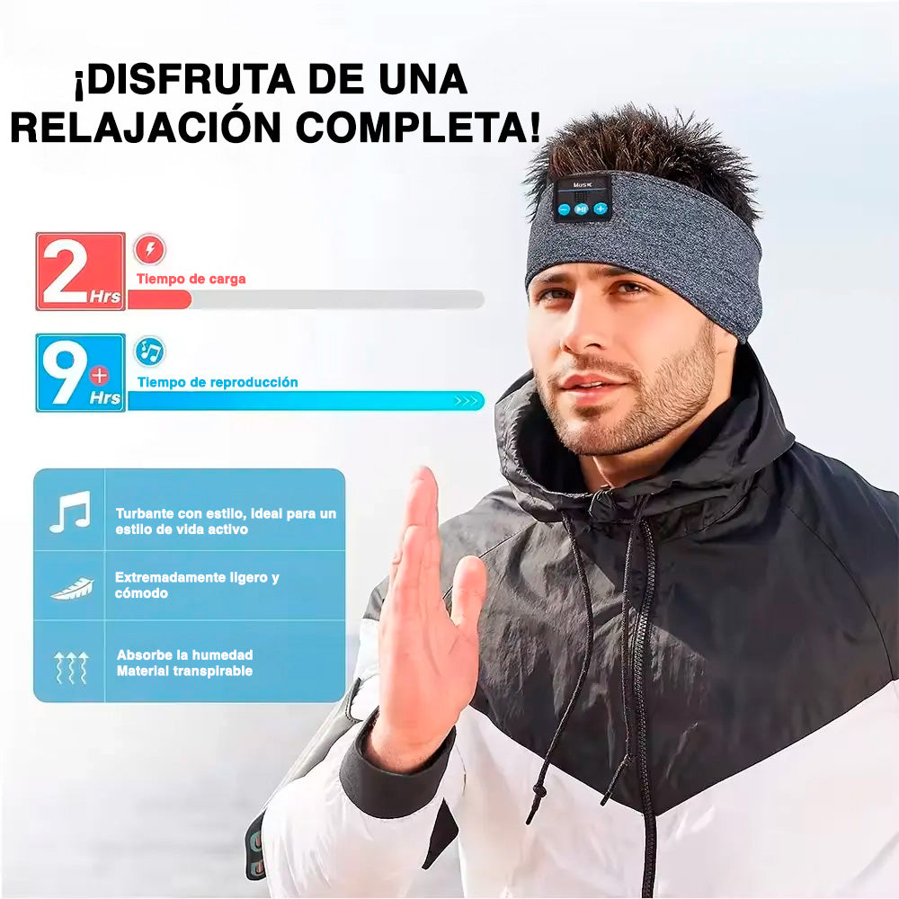 Diadema Bluetooth Deportiva – Música y Confort Sin Auriculares que se Caen