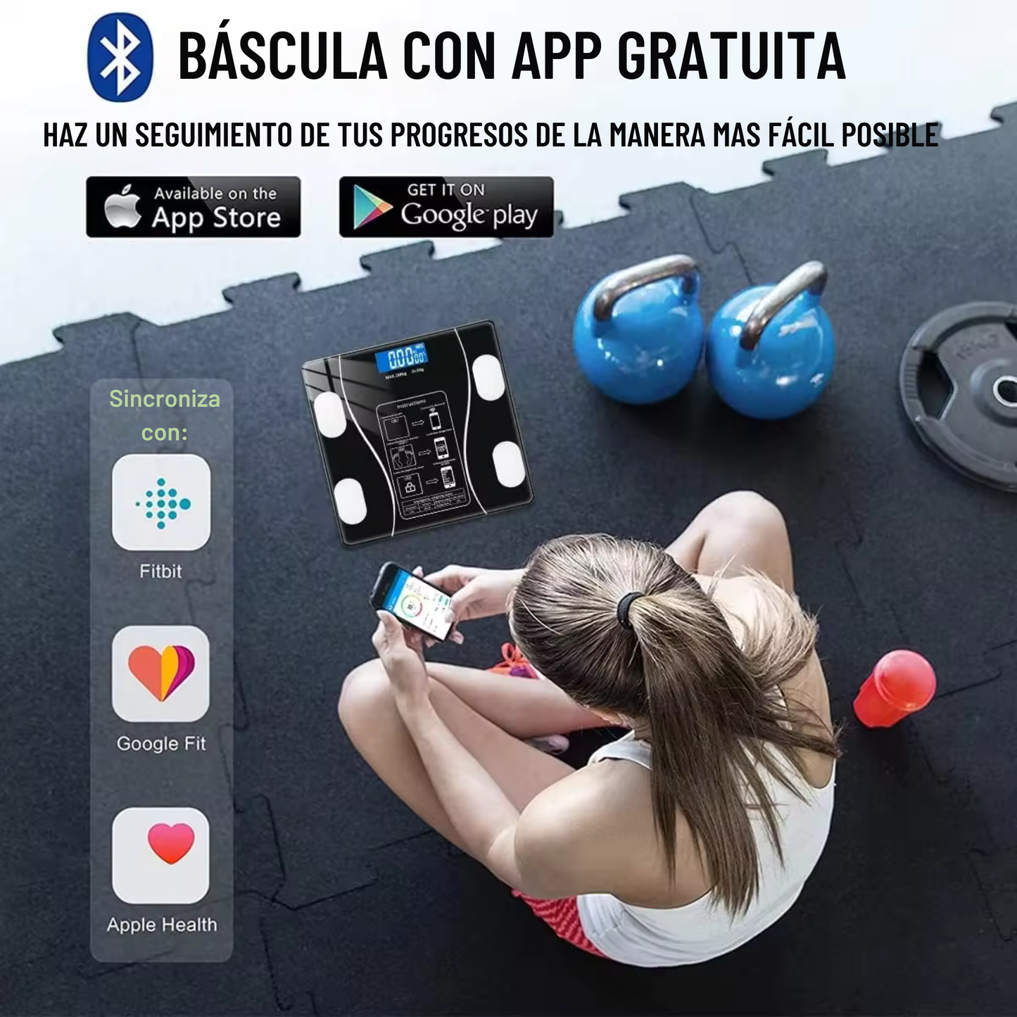 Báscula Inteligente Smartia con Análisis Corporal y App Móvil