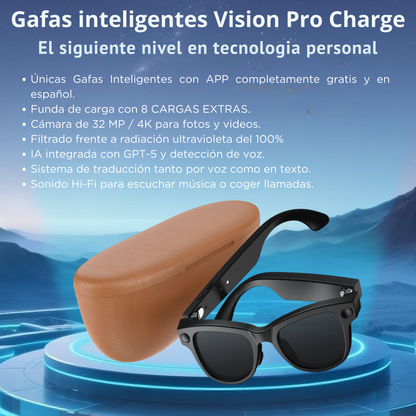 Smartia Vision Pro Charge – Gafas Inteligentes de Sol con Funda de Carga
