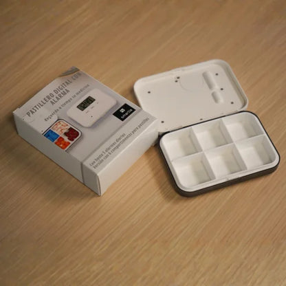 Pastillero Digital Tranquilidad+ con Alarma y Vibración | Recordatorio Portátil de Medicación
