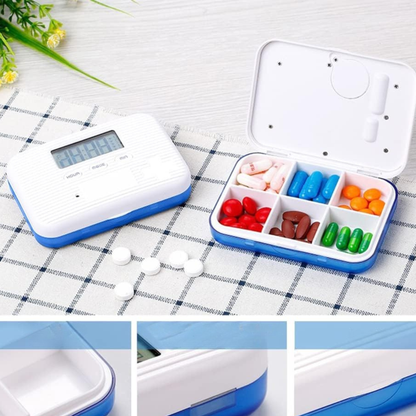 Pastillero Digital Tranquilidad+ con Alarma y Vibración | Recordatorio Portátil de Medicación