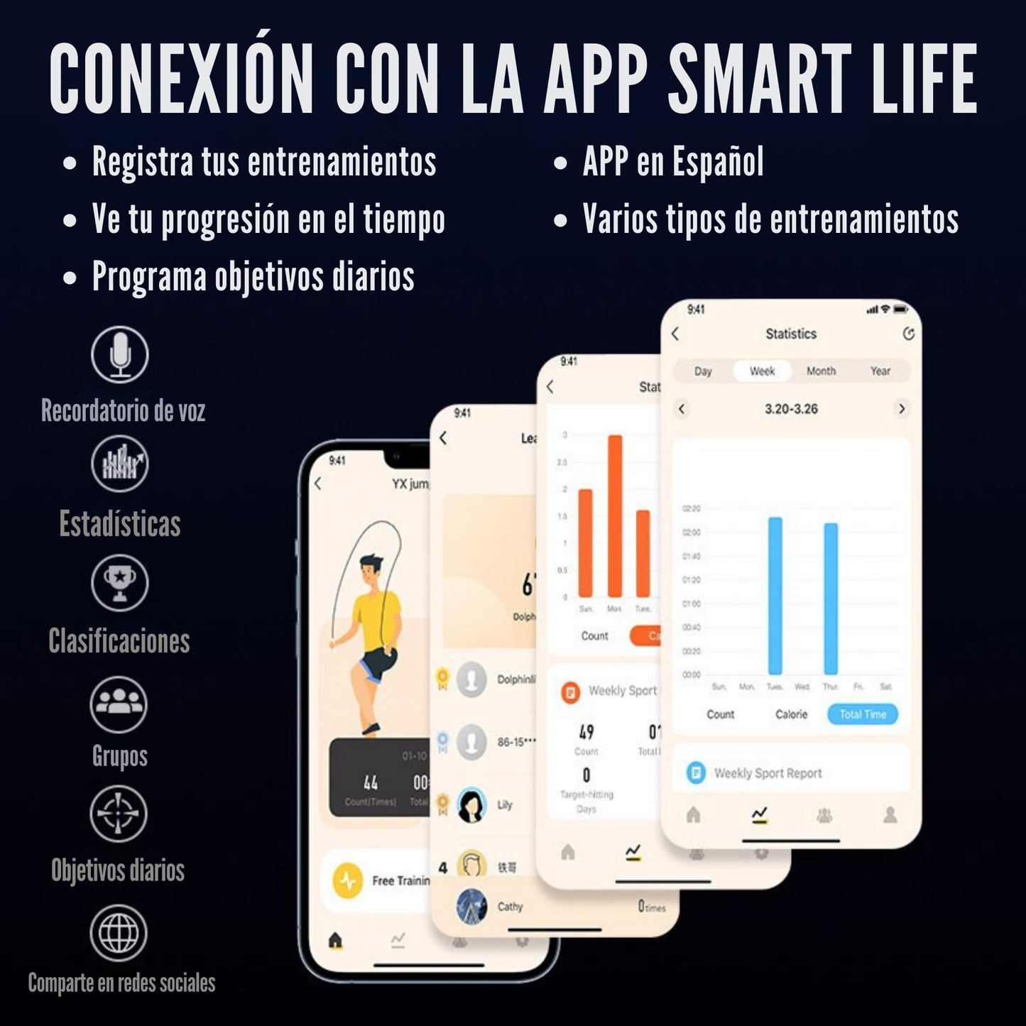 Smartia Jump Trainer - Comba Inteligente con APP en español