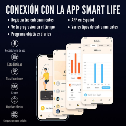 Smartia Jump Trainer - Comba Inteligente con APP en español