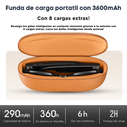 Smartia Vision Pro Charge – Gafas Inteligentes de Sol con Funda de Carga