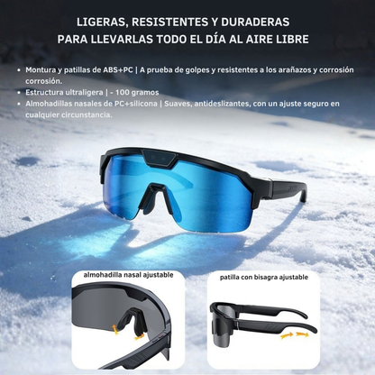 Smartia Vision Pro Sport - Gafas Inteligentes deportivas con cámara, IA GPT y sonido HiFi