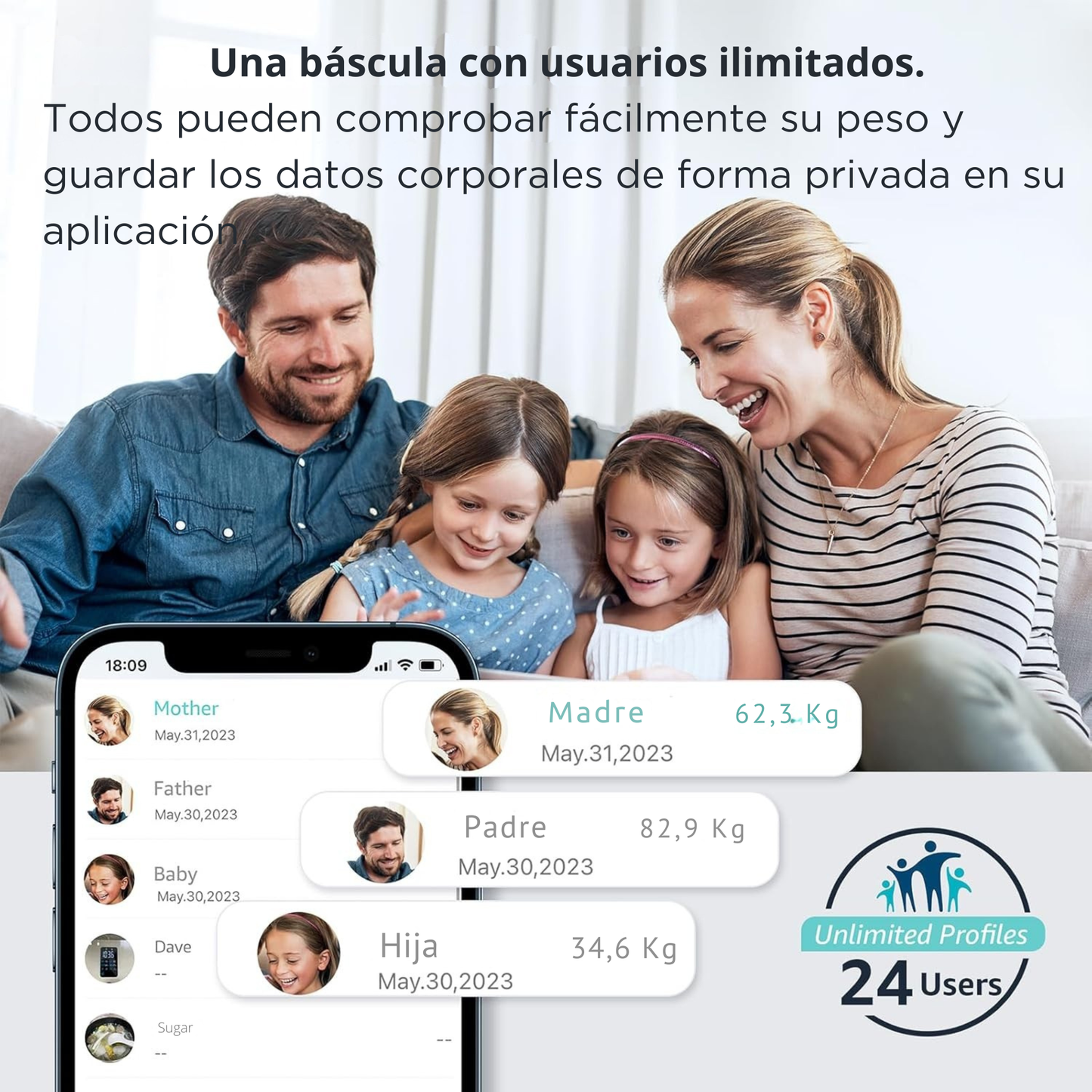Báscula Inteligente Smartia con Análisis Corporal y App Móvil