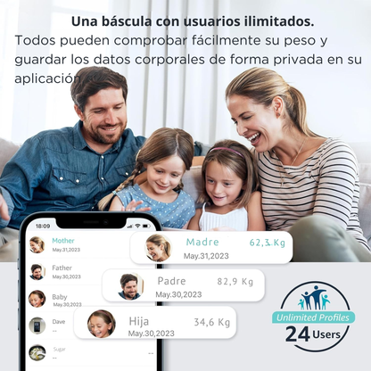 Báscula Inteligente Smartia con Análisis Corporal y App Móvil