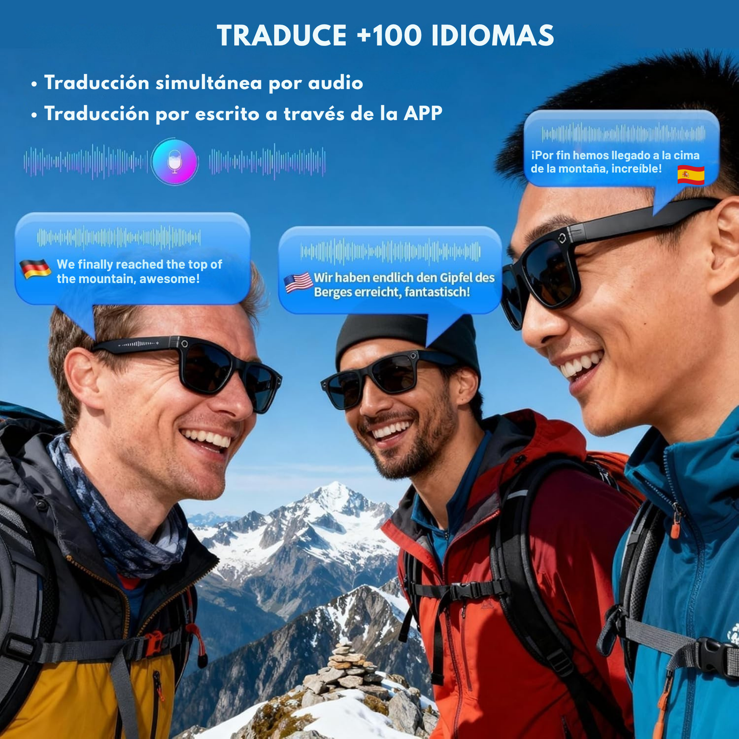 Smartia Vision Pro Style Sun – Gafas Inteligentes de sol con Cámara, IA GPT y sonido HiFi