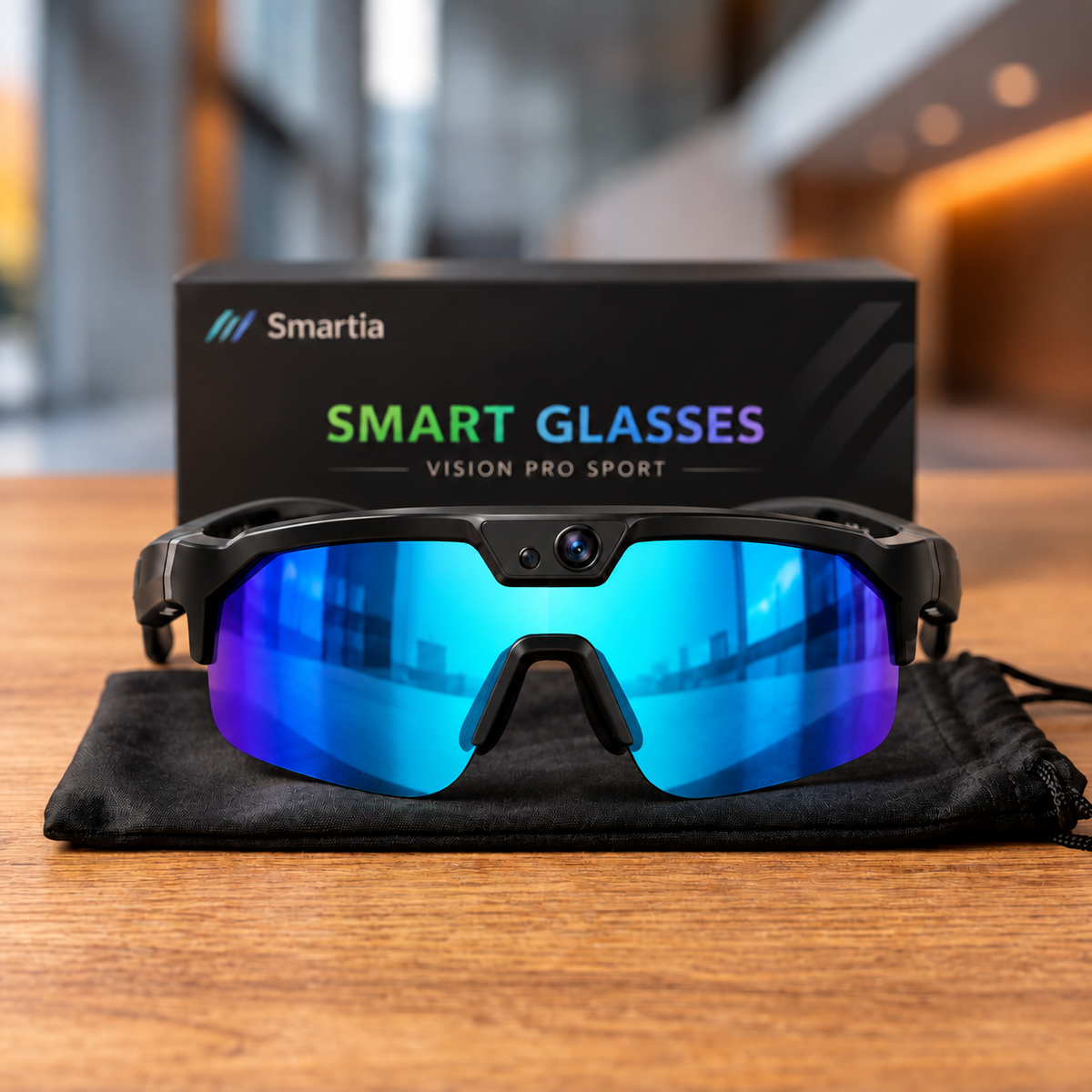 Smartia Vision Pro Sport - Gafas Inteligentes deportivas con cámara, IA GPT y sonido HiFi