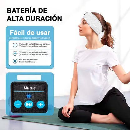 Diadema Bluetooth Deportiva – Música y Confort Sin Auriculares que se Caen
