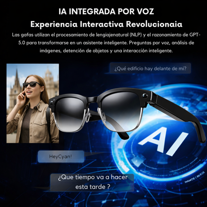 Smartia Vision Pro Style – Gafas Inteligentes con Cámara, IA GPT y Lentes Fotocromáticas