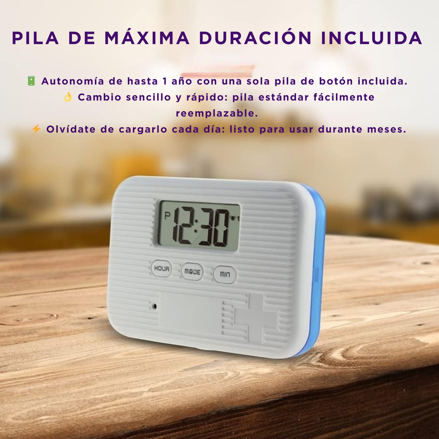 pastillero con alarma