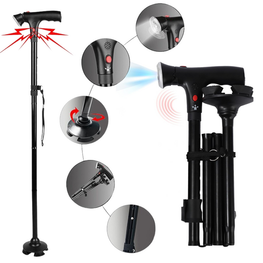 Bastón con alarma y Luz LED