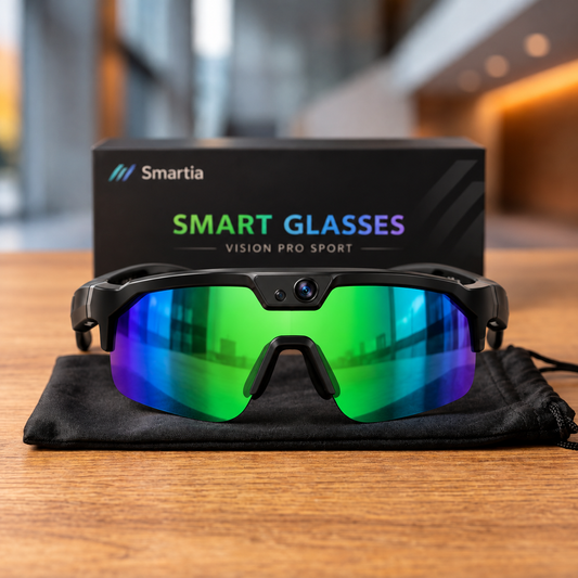 Smartia Vision Pro Sport - Gafas Inteligentes deportivas con cámara, IA GPT y sonido HiFi