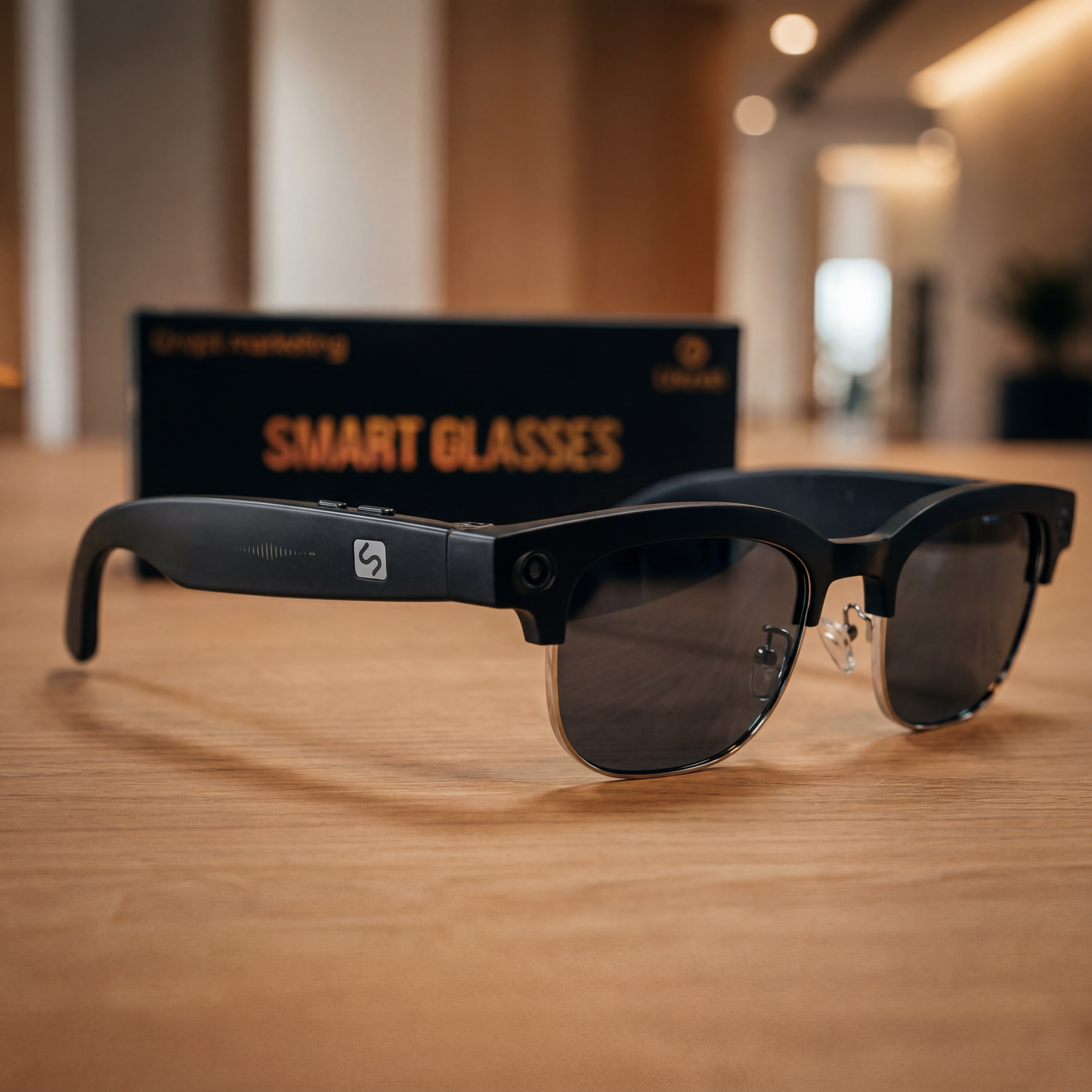 Smartia Vision Pro Style Sun – Gafas Inteligentes de sol con Cámara, IA GPT y sonido HiFi