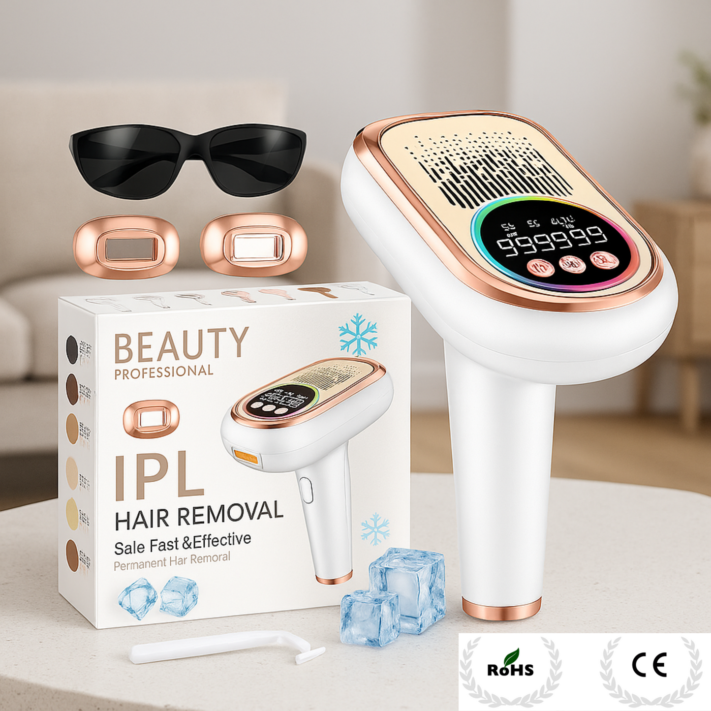 Depiladora IPL Modelo 2025 con Enfriamiento por Zafiro – Resultados Profesionales en Casa